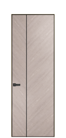 Дверь межкомнатная Юнит Слот 10-111 Цвет Дуб Имбирь Покрытие ШПОН Дуб Наличник Скрытый короб золото Цена 62231