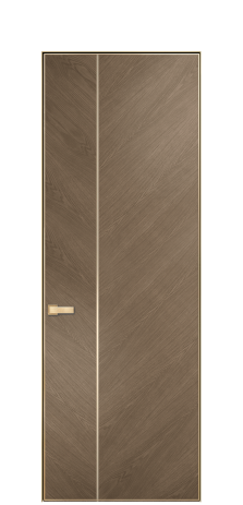 Дверь межкомнатная Юнит Слот 10-111 Цвет Дуб Мускат Покрытие ШПОН Дуб Наличник Скрытый короб золото Цена 63829