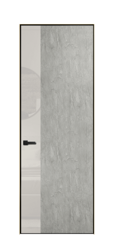 Дверь межкомнатная Ветро 19 Цвет Скол камня грей Покрытие ПВХ ФАКТУРНЫЕ Наличник  Скрытый короб золото Цена 49931