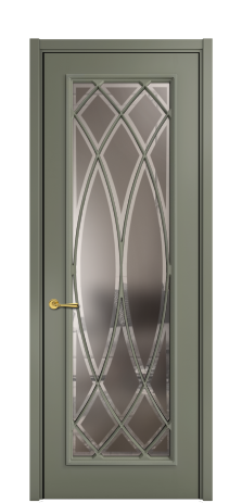 Дверь межкомнатная Амелия ARC1 Цвет Зеленый Покрытие ЭМАЛИ Эмаль Наличник L 50 Цена 94752