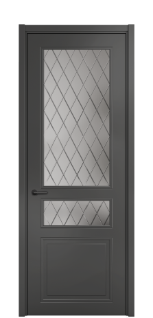 Дверь межкомнатная Страйп 4 Цвет Антрацит Покрытие ЭМАЛИ Эмаль Наличник L 50 Цена 49224