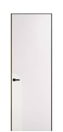 Дверь межкомнатная Дуэт 20 Цвет Крем Покрытие ЭМАЛИ Эмаль Наличник  Скрытый короб золото Цена 55213