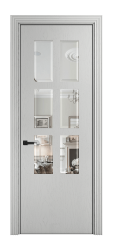 Дверь межкомнатная Россо 7 DO Цвет Ясень Телегрей Покрытие ЭМАЛИ Шпон крашеный Наличник  WL85 Цена 78245